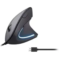Equip 245118, rechts, Vertikale Ausführung, Optisch, USB Typ-A, 3200 DPI, Schwarz