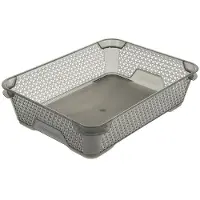 Usorteret Stapelkörbchen "mirko", DIN A5, crystal-grey Masse: (B)200 x (T)265 x (H)70 mm, Anti-Haft-Oberfläche