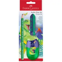 Faber-Castell - Pencil Set Dinosaur Jumbo GP + Accessories (111529)