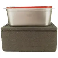 GVK EPP Thermohauser Kühlbox Thermobox Transportbox inkl. 1x GN 1/1 200mm mit Fallgriffen+Deckel Silikonring