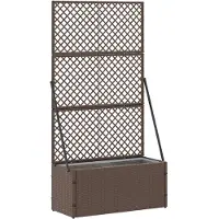 vidaXL Garten-Spalier-Pflanzer Braun 70 x 30 x 135 cm Metall