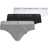 Tommy Hilfiger 3-pack Brief Waistband Mid Heather/black/white Größe: XXL | Unterhosen Outlet | Herren | Schwarz
