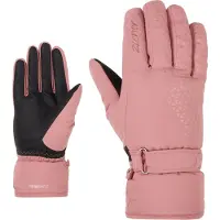 Ziener Skihandschuhe "KISAR-Z AQUASHIELD DAMEN", Damen, Gr. 7.5, rosa (rose blossom), Kunstfaser, Handschuhe Skihandschuhe, wasserdicht, winddicht, atmungsaktiv, warm, weiches Fleece-Futter