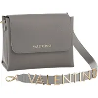 Valentino Graue Damendesigner-Tasche mit abnehmbaren Riemen und Kontrastdetails