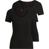 HUGO T-Shirt "TWIN" Packung, 2er-Pack, 2 Stk. mit vertikalem Logodruck