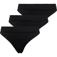 ONLY T-String "ONLVICKY RIB S-LESS THONG 3-PK NOOS" Packung, 3 Stk.