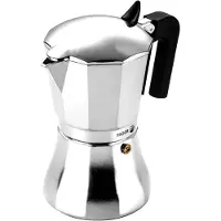Fagor Cupy Italienischen Espressomaschine Induktion, Aluminium 9 Tassen für Alle Herdarten Silber
