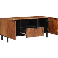 vidaXL TV-Schränk mit Tür Akazienbraune Oberfläche 105 x 33 x 46 cm