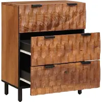 vidaXL Sideboard Akazienbraune Oberfläche 60 x 33 x 75 cm