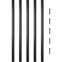Vevor 101 Stk. Balusters Aluminium Geländerstäbe 66x1,9 cm(LxB) Deck-Baluster pulverbeschichtet korrosionsbeständig Zierstab 202 Schrauben Torstab rechteckig ideal für Treppe Terrasse Veranda