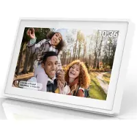 Denver Digitaler Fotorahmen 7 Zoll - Frameo App - Fotorahmen WiFi - IPS Touchscreen - 8GB - PFF725W