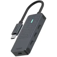Rapoo UCH-4002, USB Typ-C, USB Typ-C, Männlich, Schwarz, 0,017 m, 5 Gbit/s