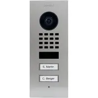 DoorBird D1102V IP Vid. Türst. V2A Edels. 2Ruftasten Unterputz