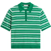 Tommy Hilfiger Merino Silk S/s Polo Nouv Green/calico Multi Stp Größe: L | Poloshirts Outlet | Damen | Grün