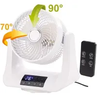 Sichler Digitaler 3D-Robo-Raumventilator & Luftzirkulator, 45 Watt, Ø 21 cm