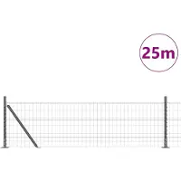 vidaXL Euro-Zaun mit Betonsockel 25 x 0,4 m PVC-beschichteter Stahl