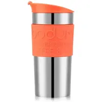 Bodum Thermobecher Travel Mug Vakuum Rostfreier Edelstahl / Orange 350 ml