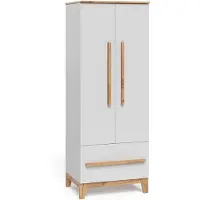 VitaliSpa Kinderkleiderschrank Malia, Weiss/Artisan, 70 x 186.8 cm