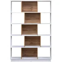 Vente-unique Bücherregal Dalenor Naturfarben Hell Weiß 120 cm