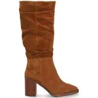 Alpe für Damen. 521911 Braune Indiana Lederstiefel (38), 3 bis 5 cm, Reißverschluss, Lässig