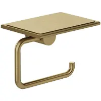 Kludi Vela R - Toiletrolhouder met planchet, geborsteld goud 58971N0