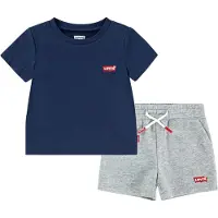 Levi's Levis Kids Shirt & Shorts "LVB BATWING TEE & KNIT SHORT S" Set, 2 Stk. mit Markenlabel - supersoft