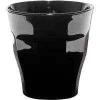 Duralex von 6 Bechern Picardie schwarz 25 cl - Dose 250 cl Rund Glas 8.5x8.5 cm