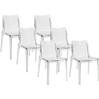 Vente-unique Satz von 6 Stühlen aus Polycarbonat - Kristall - RANZAKA