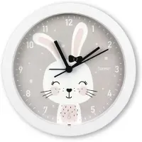 Hama Maui, Tisch, Analoge Uhr, Rund, Grau, Weiß, Kunststoff, Kinder
