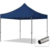 TOOLPORT 3x3m Stahl Faltpavillon, ohne Seitenteile, blau