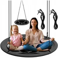 Kesser Nestschaukel Tellerschaukel Hängeschaukel Rundschaukel Schaukel verstellbar Garten-Schaukel Kinderschaukel Indoor - Outdoor-Schaukel für Kinder & Erwachsene