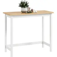 HOMCOM Bartisch in Eiche 108L x 48B x 91H cm | Gr.: onesize