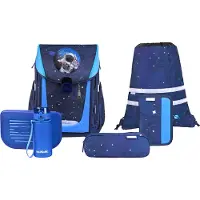 MCNEILL Schulranzen Primo Schoolbag Set 9-teilig Space blau