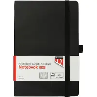 Quantore A5 Notizbuch mit flexiblen Linien, 192 Seiten, 80 g/m², schwarz