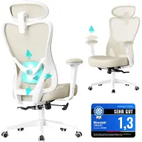 Songmics Ergonomischer Bürostuhl mit verstellbarer Unterstützung OBN066LF01