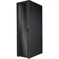 Digitus Netzwerkschrank Unique Serie - 600x1000 mm (BxT), Freistehendes Gestell, 42U, 800 kg, Sperrschloss, Schwarz