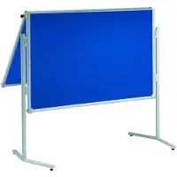 MAUL Moderationstafel Pro, B 1200 x H 1500 mm, klappbar, Textil/Textil, blau