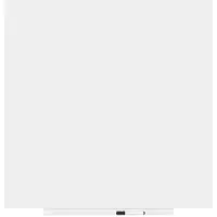 Rocada Whiteboard SKIN COLOUR, rahmenlos, modular, Hoch-/Querformat, magnethaftend, Ablageschale, B 1000 x H 1000 mm, lackierter Stahl, signalweiß RAL 9003