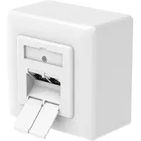 Hama Netzwerkdose CAT-6a, 10 Gbit/s, Auf-/Unterputz
