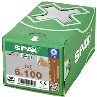 Spax 6,0X100/48 FZB konstruktionsskrue med flad rundt hoved torx - (100 stk.)