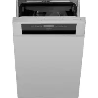 Whirlpool WSBO 3O34 PF X, Teilintegriert, Single (45 cm breit), Schwarz, Tiefer, höher, Korb, 10 Maßgedecke