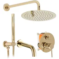 REA Unterputz Wannen-/Duschset Lungo Gold + IBOX