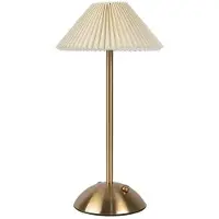 Clayre & Eef Tischlampe Ø 16x30 cm Gelb Metall