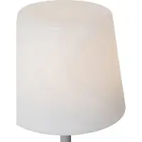 QAZQA Tischleuchte grau wiederaufladbar inkl. LED und Dimmer IP54 - Jude