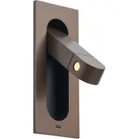 QAZQA Moderne Wandleuchte DunkelBronze inkl LED und USB C Anschluss HilTon