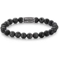 Rebel & Rose RR-80097-V Herren-Armband Grey Seduction Vintage 8 mm