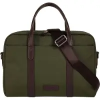 Bugatti Aktentasche "Herren, Damen MARO", Gr. B/H/T: 38cm x 28cm x 7cm onesize, grün (oliv), Kunstfaser, unifarben, Taschen Aktentasche