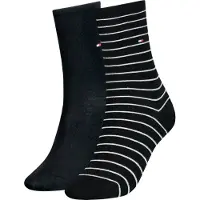 Tommy Hilfiger Socken "TH WOMEN SOCK 2P SMALL STRIPE" 2 Paar, 2 Paar tlg. mit schmalem Rippenbündchen, meliert, gestreift