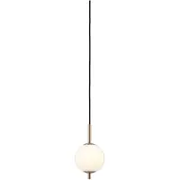 UMAGE Audrey LED-Hängelampe, messingfarben, 1-flg. Ø 12 cm - , Audrey, dimmbar, Gold / Messing, für Wohnzimmer, Metall, Design