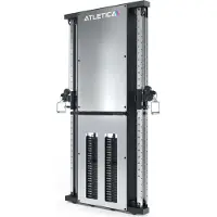 ATLETICA Monolit | Wandzugstation | Duale Kabelzugstation | Nur 21 cm Gerätetiefe | Passt in jeden Raum | Exklusives Design | 2 x 60 kg Gewichtsblöcke